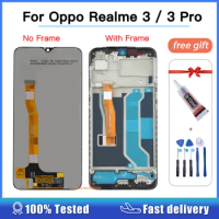 High quality 6.3" For Oppo Realme 3 Pro LCD Display Touch Screen Digitizer Assembly For Realme 3Pro RMX1851 Display With Frame