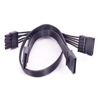 5Pin 1 to 3 SATA 15Pin Female PSU Power Supply Cable for Cooler Master Silent Pro Gold 1200W Modular