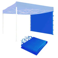 Outdoor Folding Tent Cloth Side Wall Rainproof Waterproof Tent Gazebo Garden Shade Shelter Side Wall Without Canopy Top&amp;Frame