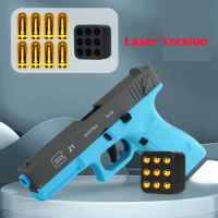 Automatic Shell Ejection Toy Gun G17 Laser Version Airsoft Pistol Armas Children CS Shooting Weapons for Boys