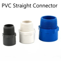 1PC PVC Male Thread Straight Connector Aquarium Fish Tank Feedwater Joint Garden Irrigation Tube Fitting Water Pipe Part Adapter