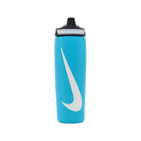 Nike 水壺 Refuel Water Bottle 24 oz 藍 白 可擠壓 單車 運動水壺 N100766642-224