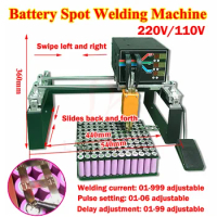 Manual Battery Spot Welding Machine For 18650 32650 Lithium Batteries Pack Nickel Strip Welding Precision Pulse Welder 220V 110V