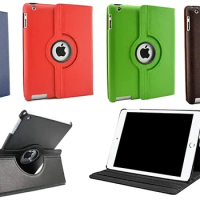 Case For iPad 4 A1458 A1459 A1460 Cover 360 Degree Rotation PU Leather ipad case 4 2012 Stand Case MD510LL/A ME195LL/A MD511LL/A