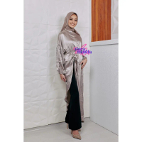 [ BELI LOKAL ] Gamis Raya Wanita Shakierra Dress Cradenza Silk gamis Crinkle Balon Muslim