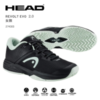 【HEAD】網球鞋 REVOLT EVO 2.0 女款 寬楦 274303(適全場地．加贈運動襪)