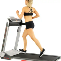 Foldable Treadmill, 20-Inch Wide Running Belt, Customizable Workout Programs, Pulse Sensors with