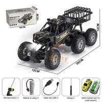 LC - Besty Mobil Remote Control 4WD Mainan Rock Crawler Alloy Off-Road 6 Roda RC Off Road Dengan Lam
