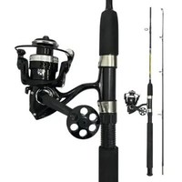 SKY - 1 Set Paket Joran Pancing Spinning Black Grouper Bahan Eva Carbon Solid Fiber Glass Material +
