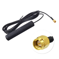 Superbat 2dbi 824 -960Mhz 1710-1990Mhz Aerial Booster GSM Antenna SMA Male Connector 60 Watt 50 ohm 155*20*5mm 3M Cable