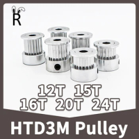 HTD3M 12T 15T 16T 20T 24Teeth Timing Belt Pulley HTD 3M Synchronous Wheels Bore 3 4 5~12 14 15mm Width 6 10 15mm Gear 3M Pulleys