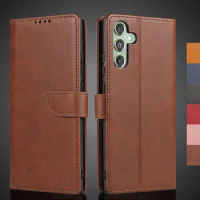 Wallet Flip Cover Leather Case for Samsung Galaxy F34 5G / M34 5G Pu Leather Phone Bags protective Holster Fundas Coque