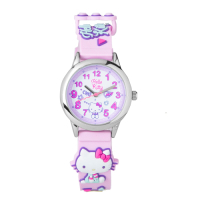 HELLO KITTY凱蒂貓 繽紛霓虹兒童手錶-粉紅/30mm