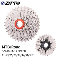 ZTTO Bike Cassette MTB Bike Parts Road Bike Flywheel 8 9 10 11 Speed 23 25 28 30 32 34T Cassette Variable Speed Gear