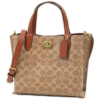 精選★COACH WILLOW 24 經典 SIGNATURE 帆布托特手袋 C8562 (預購)~【母親節禮物★菲尼斯 國際精品3折起 春夏新品 換季下殺】