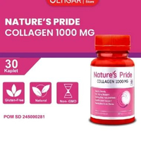 Nature's Pride Collagen 1000 MG 30 Kaplet Gluten-Free Natural Non-GMO POM SD 245000281