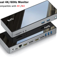 USB Type C Dock Displaylink Dual HDMI Adapter Hub Laptop Docking Station For Lenovo ThinkPad HP Dell XPS M1 M2 MacBook