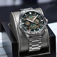AILANG 2023 New Fashion Mechanical Watch for Men Stainless Steel Strap Waterproof Luminous Automatic Skeleton Men Wristwatch