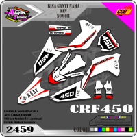 Stiker DECAL CRF 450 SUPERMOTO FULL BODY BISA CUSTOM DESAIN Stiker Decal CRf 450 Full Body Kombinasi