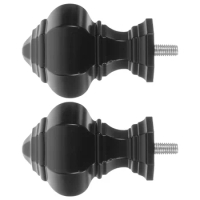 2pcs Curtain Rod Modern End Finial End Replacement Curtain Rod End Cap Supply