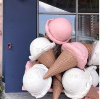 夏季美陳商場網紅櫥窗裝飾道具泡沫雪糕冰棍冰淇淋吊飾場景布置