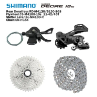 Shimano DEORE M4100 10V Derailleurs Groupset M4120 M5120 Rear Derailleur HG54 Chain M4100 42T/46T Cassette Bicycle Cycling Parts