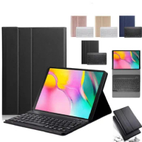 Smart Bluetooth Keyboard Case for Samsung Galaxy Tab A6 10.1 with S Pen P580 P585 Magnetic Cover Tablet Keyboard Shell + Pen