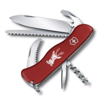 【Victorinox 瑞士維氏】瑞士刀 HUNTER 12用刀 111mm-紅(0.8573)