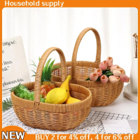 Household supply Baru Buatan tangan Imitasi rotan bakul buah-buahan Tahan lama Kapasiti besar bakul