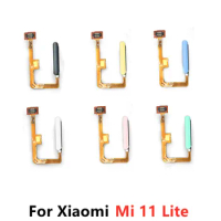 Black White Blue Green Fingerprint Sensor Home Return Key Menu Button Parts Flex Ribbon Cable For Xiaomi Mi 11 Mi11 Lite