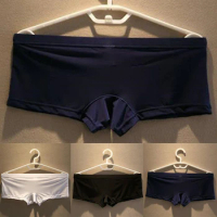 Men's Ultra-thin Sexy Breathable Low-waist Underwear Boxer Briefs Underpants Comfortable Cool Underwear Male