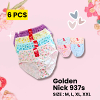 6 PCS CDW GOLDEN NICK 937 SABLON MOTIF BUNGA CELANA DALAM GN GROSIR HARGA HEMAT CAWET GN MURAH Karet