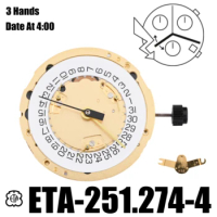 251.274 Movement ETA 251.274 Movement Replaces Eta 251.272 Chronograph White Disk on 4 Brand New Original movement