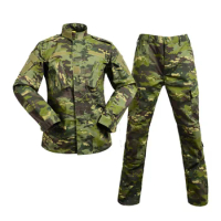 Pants+Coats Combat Uniform ACU With Multicam Tropic Camouflage, Military Woodland Camo Hunting Costume, Hiking Clothing