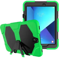 Shockproof Armor Military Heavy Duty Case For Samsung Galaxy Tab S3 9.7 9.7'' 9.7 inch T820 Rugged Hybrid Cover With kickStand