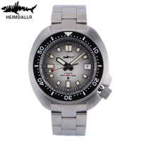 Heimdallr Turtle Diver Mens Watch Titanium Sapphire 200M Waterproof Japan NH35 Automatic Movement Mechanical Wristwatch Luminous