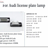 JanDeNing 2pcs Error Free18 LED License Plate Lights For Audi A3/A4/A6/A8/Q7/RS4/RS6