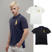 【RALPH LAUREN】經典刺繡金色大馬短袖POLO衫(多色可選 平輸品)