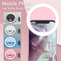 USB Charge Led Selfie Ring Light Mobile Phone Lens LED Selfie Lamp Ring for iPhone Samsung Xiaomi POCO Phone Tablet Selfie Light