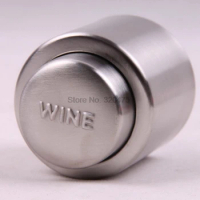 by dhl 500pcs high quality Silver Elegant Stainless Steel Vacuum Wine Stopper Saver Preserver Pump Sealed Sealer
