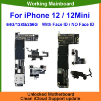 Fully Tested Motherboard for iPhone 12 Mini 64g 128g 256g Unlcoked Mainboard With Face ID Clean iCloud Logic Board