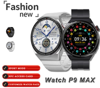 2024 For Huawei P9 MAX Smart Watch Bluetooth Call NFC Access Control Mobile Payment AI Voice Assistant Sport Mode  Blood Oxygen Health For Xiaomi Android ios