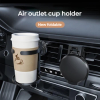 Car Cup Holder Air Vent Outlet Holder Bottle Drink Bottle Holder Auto Interior Accessories Foldable Beverage Ashtray Mount Stand