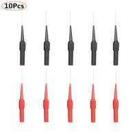 10pcs 1 mm Test Probe Needles Multimeter Stainless Puncture Back Probe Pin Red/Black Multimeter Oscilloscope Test Pen