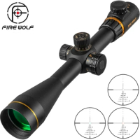 FIRE WOLF 5-15X50 FFP Scope Hunting Optical Sight Riflescope Cross Side Parallax Tactical Rifle Scope For Airsoft Sniper Rifle