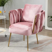 Accent Chair Velvet Single Sofa Chair, Soft Padded Accent Armchair