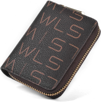 14 Slot Kartu Tempat Kartu Kredit Dompet Akordeon Casing Ritsleting Kulit PU RFID untuk Wanita & Pri