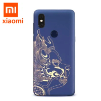 Original Xiaomi mi Mix 3 (4g version) case PC hard Phone case Official blue XIE ZHI pattern for xiaomi mi mix3 mix 3 cover shell