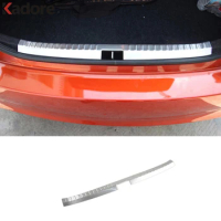 For Toyota Vios 2013 2014 Rear Bumper Protector Trunk Lid Sill Scuff Plate Guard Cover Trim Car Interior Accessories
