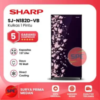 KULKAS 1 PINTU SHARP KAPASITAS 157 LITER SJ-N182D-VB / SJ-N182D-VR GARANSI RESMI (MEDAN)